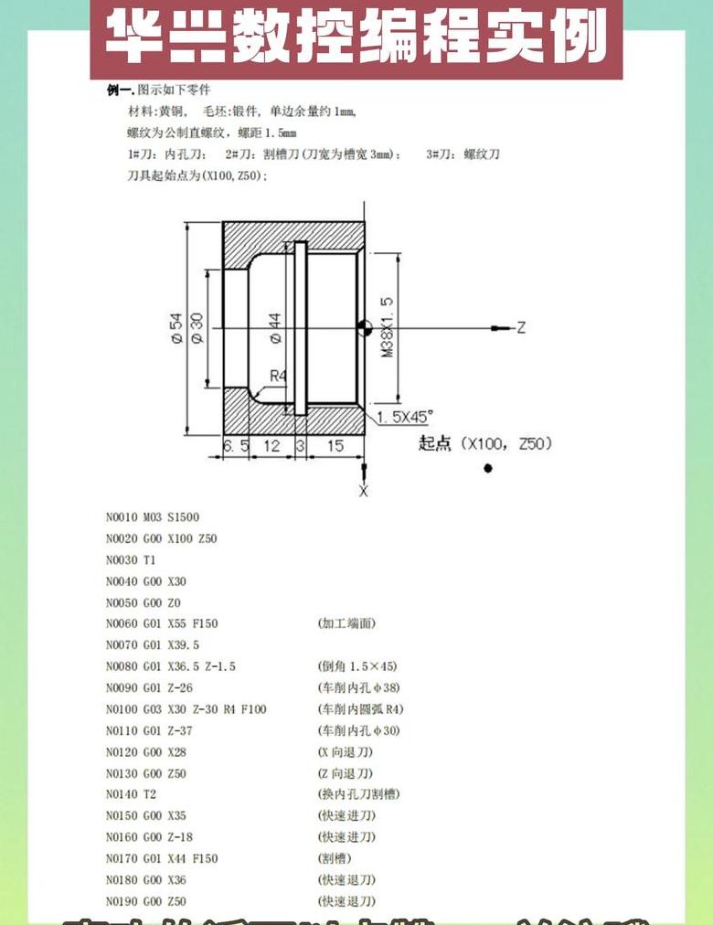 广数980TDb螺纹切削编程实例详解